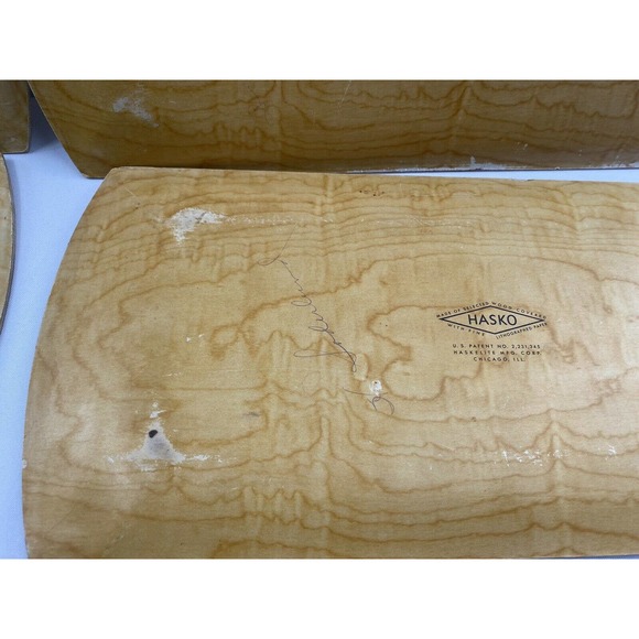 Vintage HASKO Flying Mallard Ducks Lithographed Wood Trays Display Lot of (5) - Picture 10 of 12